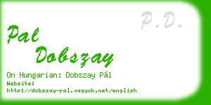 pal dobszay business card