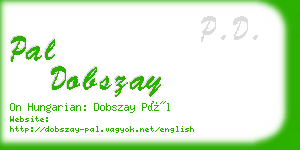 pal dobszay business card